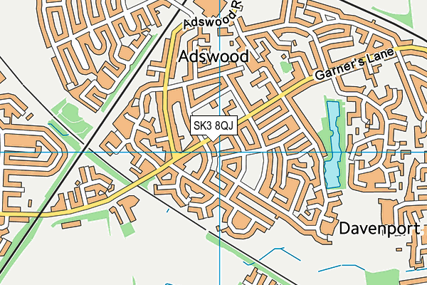 SK3 8QJ map - OS VectorMap District (Ordnance Survey) SK3 8QJ map - OS VectorMap District (Ordnance Survey)