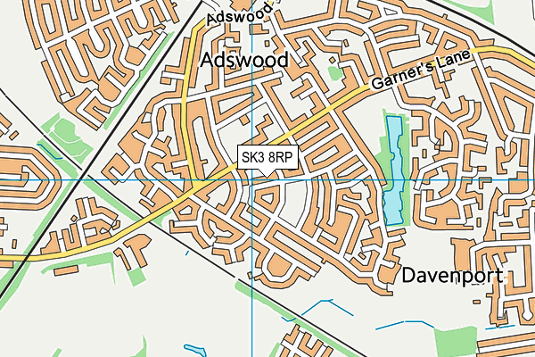 SK3 8RP map - OS VectorMap District (Ordnance Survey)