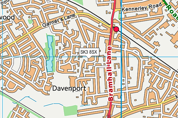 SK3 8SX map - OS VectorMap District (Ordnance Survey) SK3 8SX map - OS VectorMap District (Ordnance Survey)
