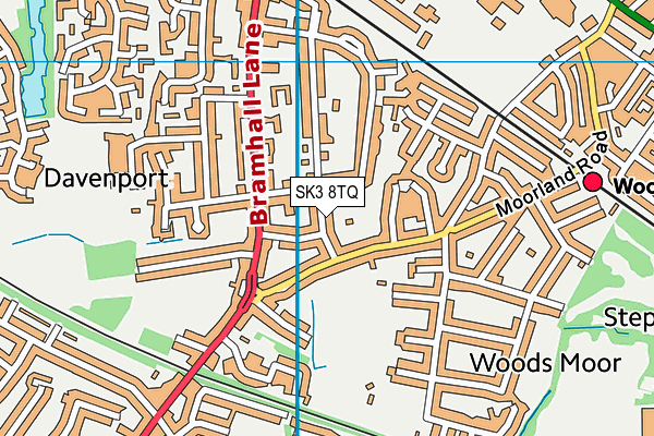 SK3 8TQ map - OS VectorMap District (Ordnance Survey)