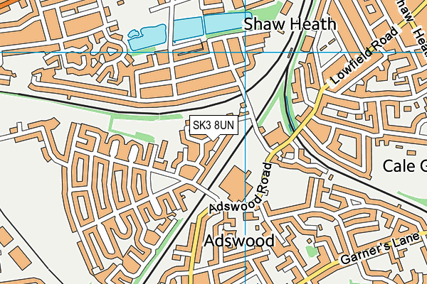 SK3 8UN map - OS VectorMap District (Ordnance Survey) SK3 8UN map - OS VectorMap District (Ordnance Survey)