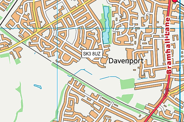 SK3 8UZ map - OS VectorMap District (Ordnance Survey)
