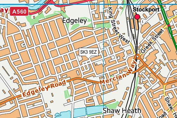 SK3 9EZ map - OS VectorMap District (Ordnance Survey)
