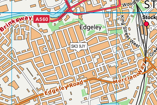 SK3 9JY map - OS VectorMap District (Ordnance Survey)