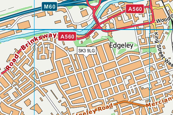 SK3 9LG map - OS VectorMap District (Ordnance Survey)
