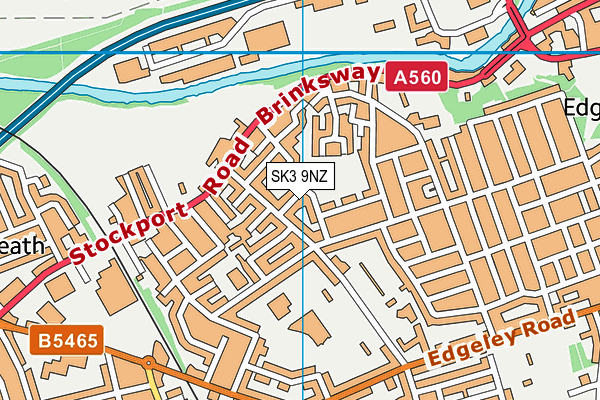 SK3 9NZ map - OS VectorMap District (Ordnance Survey)