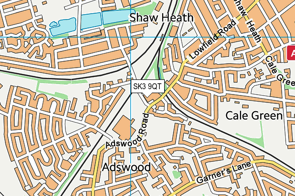 SK3 9QT map - OS VectorMap District (Ordnance Survey) SK3 9QT map - OS VectorMap District (Ordnance Survey)