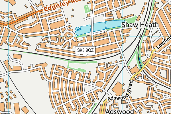 SK3 9QZ map - OS VectorMap District (Ordnance Survey) SK3 9QZ map - OS VectorMap District (Ordnance Survey)
