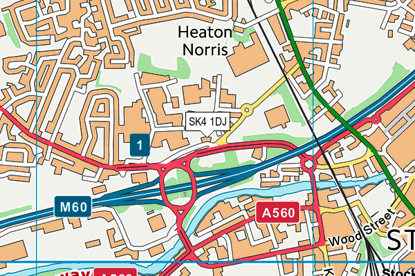 SK4 1DJ map - OS VectorMap District (Ordnance Survey) SK4 1DJ map - OS VectorMap District (Ordnance Survey)