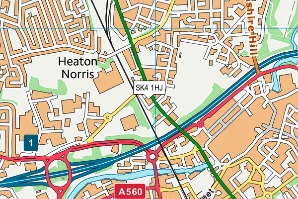 SK4 1HJ map - OS VectorMap District (Ordnance Survey)