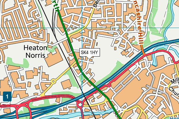 SK4 1HY map - OS VectorMap District (Ordnance Survey) SK4 1HY map - OS VectorMap District (Ordnance Survey)