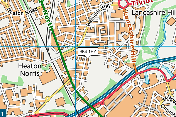 SK4 1HZ map - OS VectorMap District (Ordnance Survey) SK4 1HZ map - OS VectorMap District (Ordnance Survey)