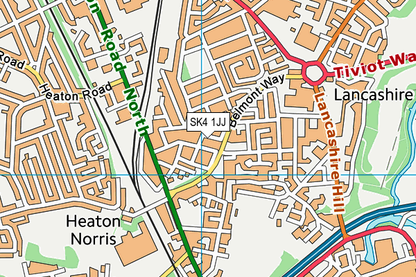 SK4 1JJ map - OS VectorMap District (Ordnance Survey)