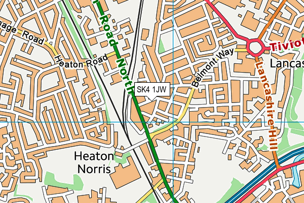 SK4 1JW map - OS VectorMap District (Ordnance Survey) SK4 1JW map - OS VectorMap District (Ordnance Survey)