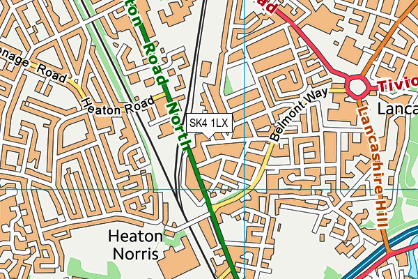 SK4 1LX map - OS VectorMap District (Ordnance Survey) SK4 1LX map - OS VectorMap District (Ordnance Survey)