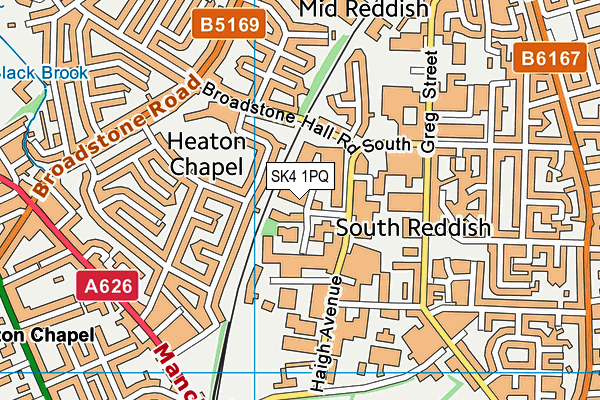 SK4 1PQ map - OS VectorMap District (Ordnance Survey) SK4 1PQ map - OS VectorMap District (Ordnance Survey)