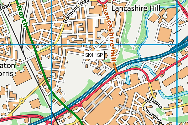 SK4 1SP map - OS VectorMap District (Ordnance Survey) SK4 1SP map - OS VectorMap District (Ordnance Survey)