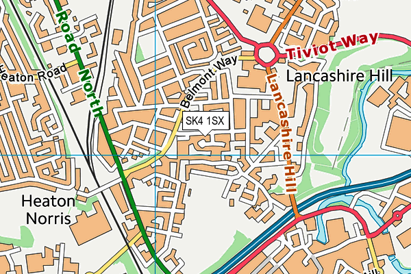 SK4 1SX map - OS VectorMap District (Ordnance Survey) SK4 1SX map - OS VectorMap District (Ordnance Survey)