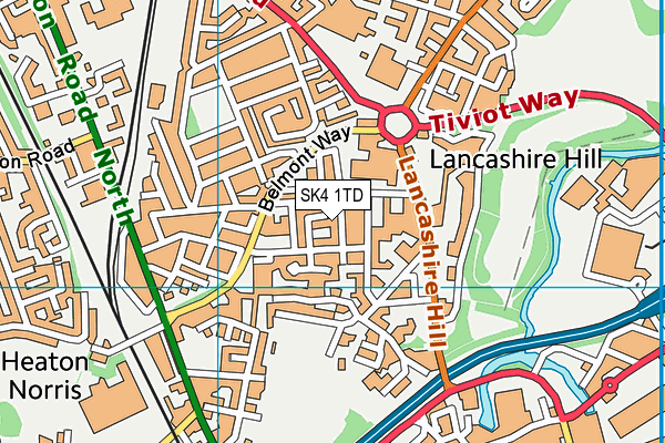 SK4 1TD map - OS VectorMap District (Ordnance Survey) SK4 1TD map - OS VectorMap District (Ordnance Survey)