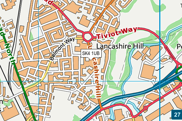 SK4 1UB map - OS VectorMap District (Ordnance Survey)