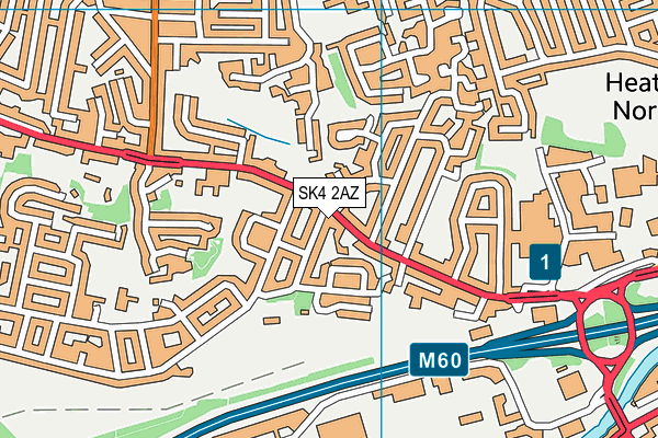 SK4 2AZ map - OS VectorMap District (Ordnance Survey) SK4 2AZ map - OS VectorMap District (Ordnance Survey)