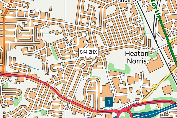 SK4 2HX map - OS VectorMap District (Ordnance Survey) SK4 2HX map - OS VectorMap District (Ordnance Survey)