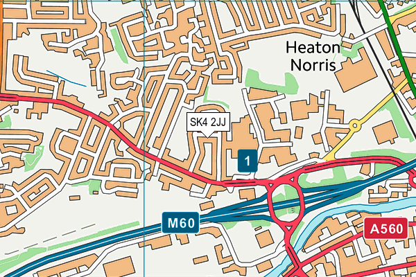 SK4 2JJ map - OS VectorMap District (Ordnance Survey) SK4 2JJ map - OS VectorMap District (Ordnance Survey)