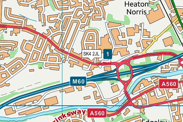 SK4 2JL map - OS VectorMap District (Ordnance Survey) SK4 2JL map - OS VectorMap District (Ordnance Survey)