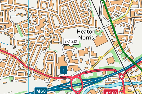 SK4 2JX map - OS VectorMap District (Ordnance Survey)