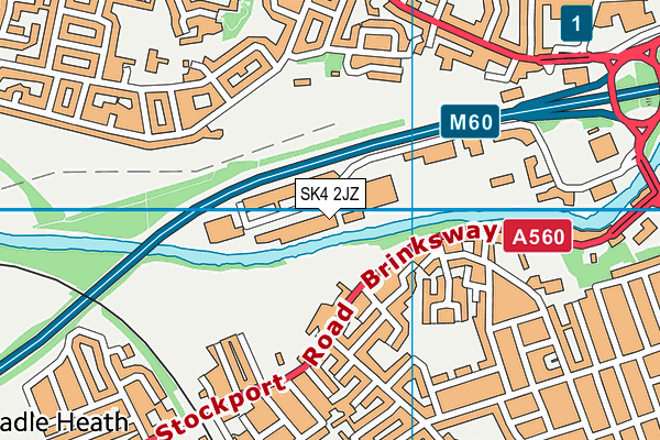 SK4 2JZ map - OS VectorMap District (Ordnance Survey) SK4 2JZ map - OS VectorMap District (Ordnance Survey)