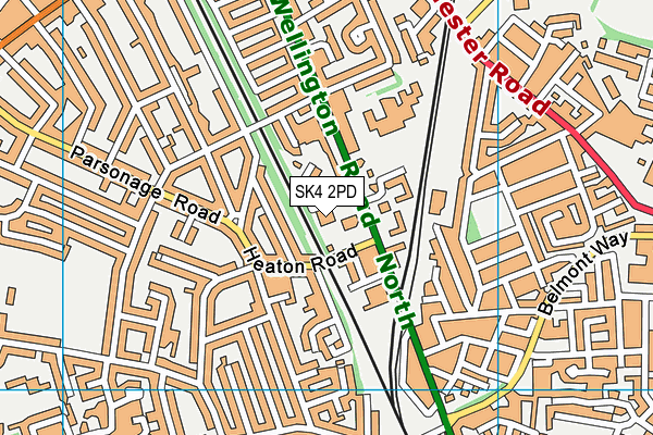 SK4 2PD map - OS VectorMap District (Ordnance Survey) SK4 2PD map - OS VectorMap District (Ordnance Survey)