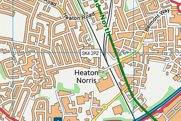 SK4 2PZ map - OS VectorMap District (Ordnance Survey) SK4 2PZ map - OS VectorMap District (Ordnance Survey)