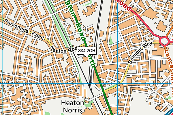 SK4 2QH map - OS VectorMap District (Ordnance Survey) SK4 2QH map - OS VectorMap District (Ordnance Survey)