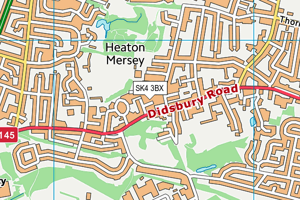 SK4 3BX map - OS VectorMap District (Ordnance Survey) SK4 3BX map - OS VectorMap District (Ordnance Survey)