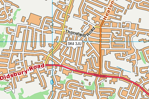 SK4 3JU map - OS VectorMap District (Ordnance Survey)