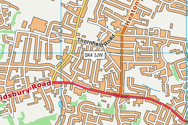 SK4 3JW map - OS VectorMap District (Ordnance Survey)