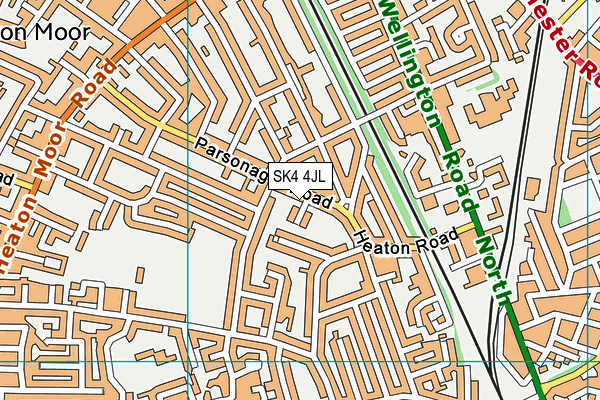 SK4 4JL map - OS VectorMap District (Ordnance Survey) SK4 4JL map - OS VectorMap District (Ordnance Survey)