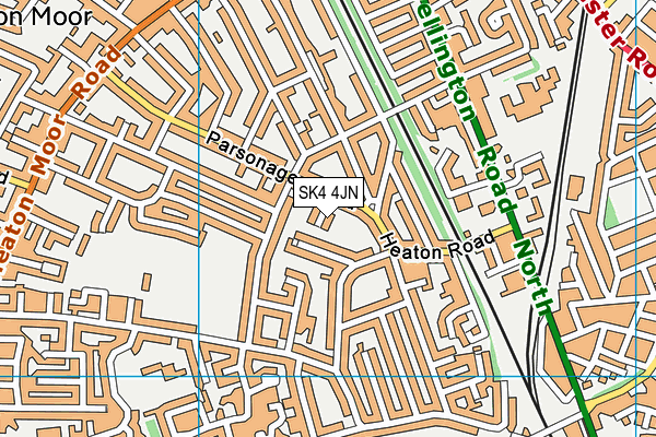 SK4 4JN map - OS VectorMap District (Ordnance Survey) SK4 4JN map - OS VectorMap District (Ordnance Survey)