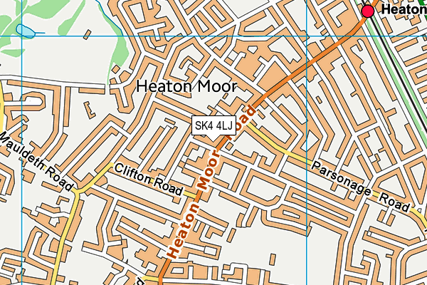 SK4 4LJ map - OS VectorMap District (Ordnance Survey)