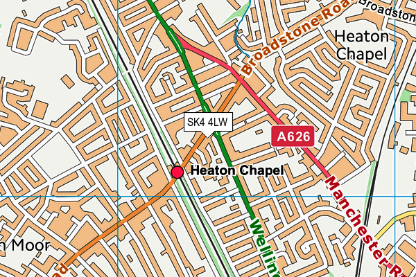 SK4 4LW map - OS VectorMap District (Ordnance Survey)