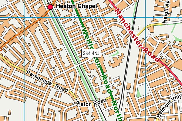 SK4 4NJ map - OS VectorMap District (Ordnance Survey) SK4 4NJ map - OS VectorMap District (Ordnance Survey)