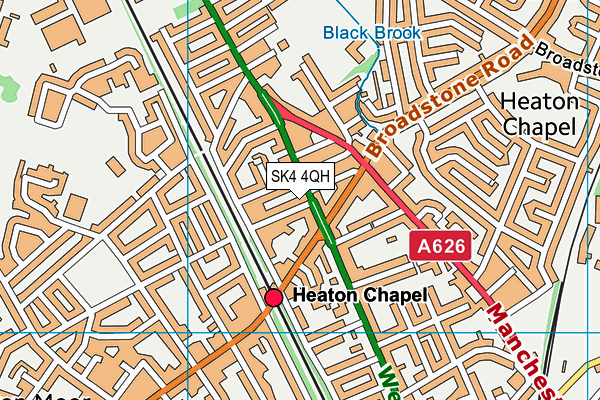 SK4 4QH map - OS VectorMap District (Ordnance Survey) SK4 4QH map - OS VectorMap District (Ordnance Survey)