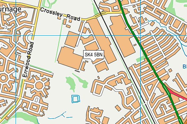 SK4 5BN map - OS VectorMap District (Ordnance Survey) SK4 5BN map - OS VectorMap District (Ordnance Survey)
