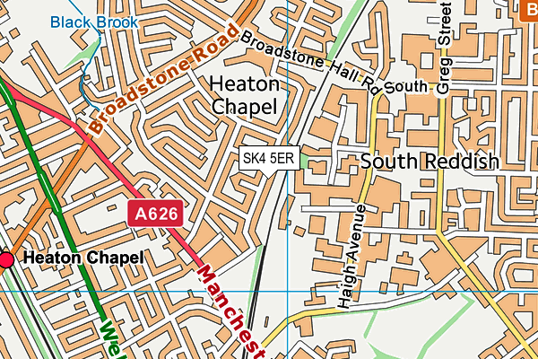 SK4 5ER map - OS VectorMap District (Ordnance Survey) SK4 5ER map - OS VectorMap District (Ordnance Survey)