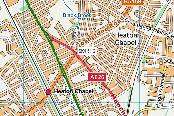 SK4 5HG map - OS VectorMap District (Ordnance Survey)