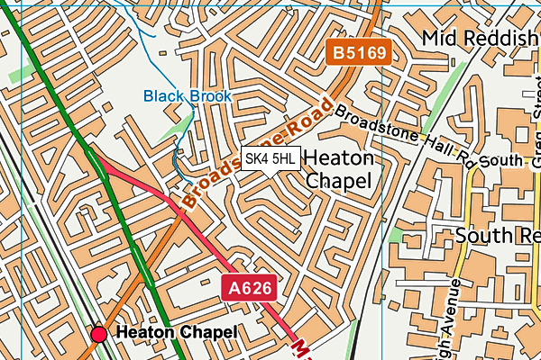 SK4 5HL map - OS VectorMap District (Ordnance Survey)