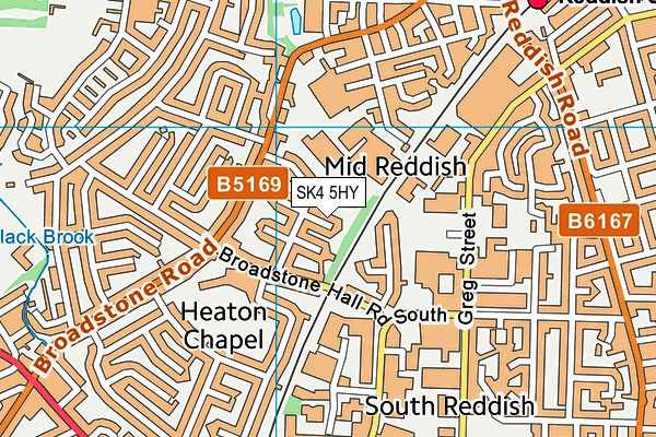 SK4 5HY map - OS VectorMap District (Ordnance Survey)