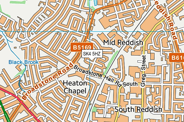 SK4 5HZ map - OS VectorMap District (Ordnance Survey)