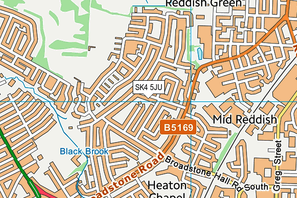 SK4 5JU map - OS VectorMap District (Ordnance Survey)