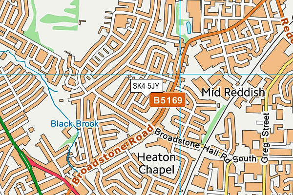 SK4 5JY map - OS VectorMap District (Ordnance Survey)